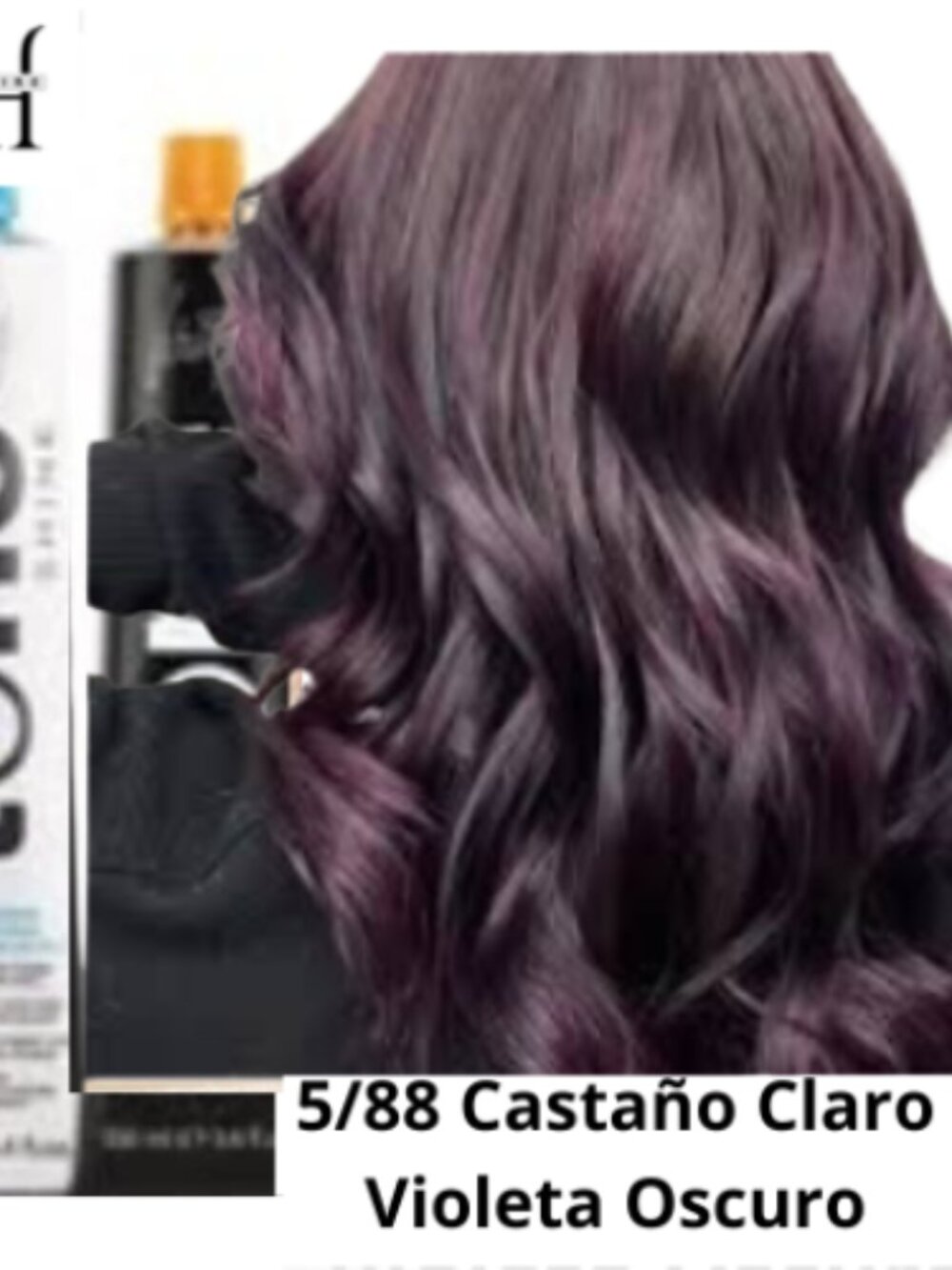 Tinte Vitality's Tone 5.88 Castaño Claro Violeta Oscuro cabello Color intenso